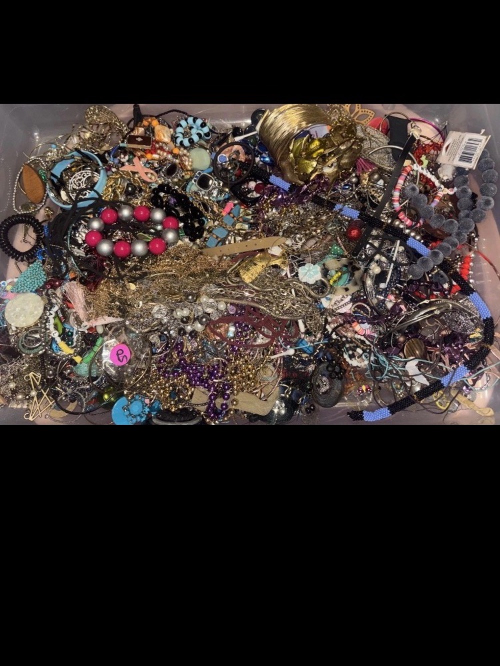 3 Lb LOT CRAFT BROKEN Bead Jewelry Worn Mixed Metals Tangled Repurpose